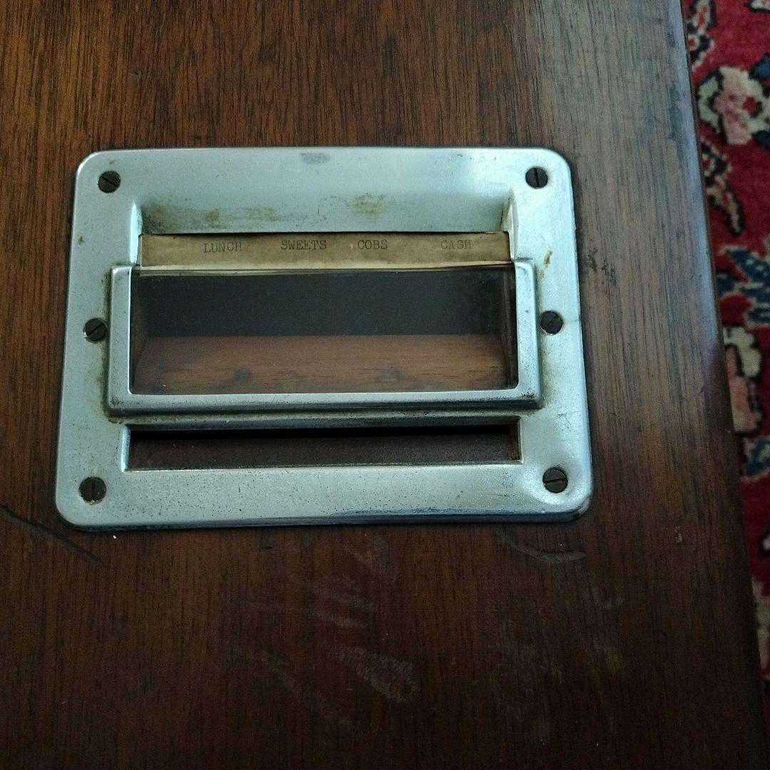 イギリスの古い木製レジスター　Cash Till