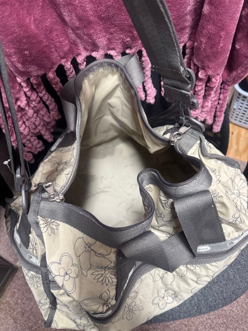 LeSportsac 花柄 ボストンバッグ 大容量バック、ポーチセット✨