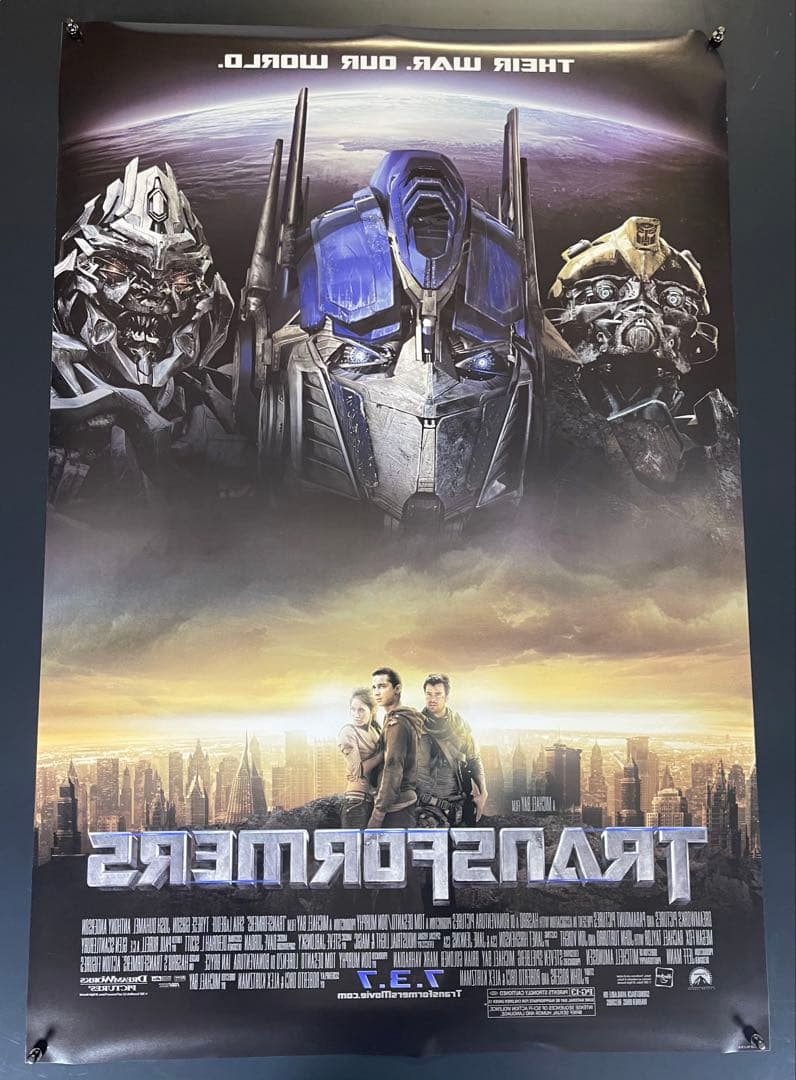 *枚数限定*映画館用両面印刷ポスターUS版:トランスフォーマー 2007年公開