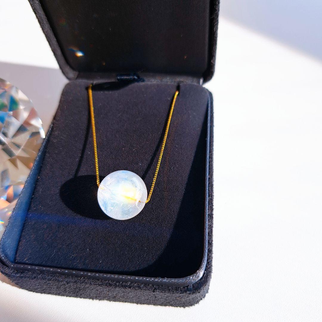 マダガスカル産 ホワイトラブラドライト 13.5㎜ レインボー ホワラブ