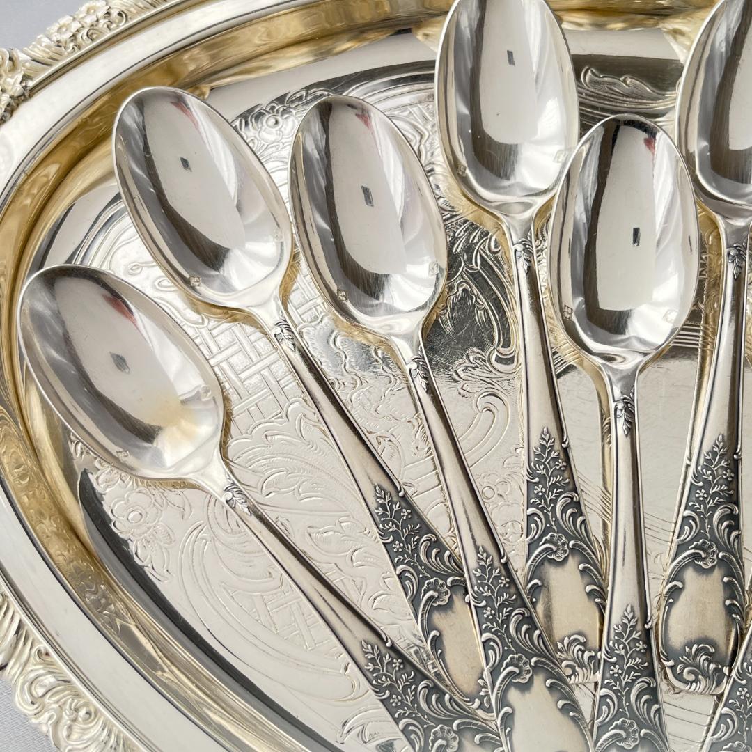 【仏蘭西】ルイ15世様式 コーヒースプーン 12本　Louis XV 14cm