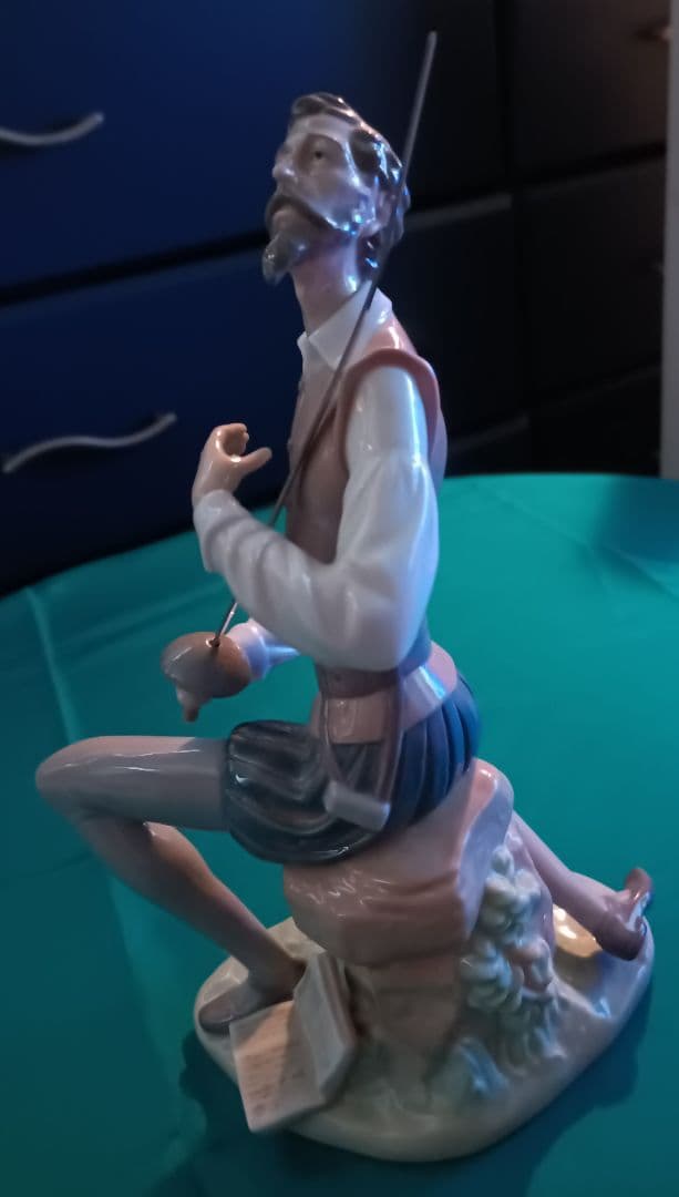 リヤドロ　LLADRO　ドン・キホーテ　スペイン　磁器　ロゴ入りスタンドセット