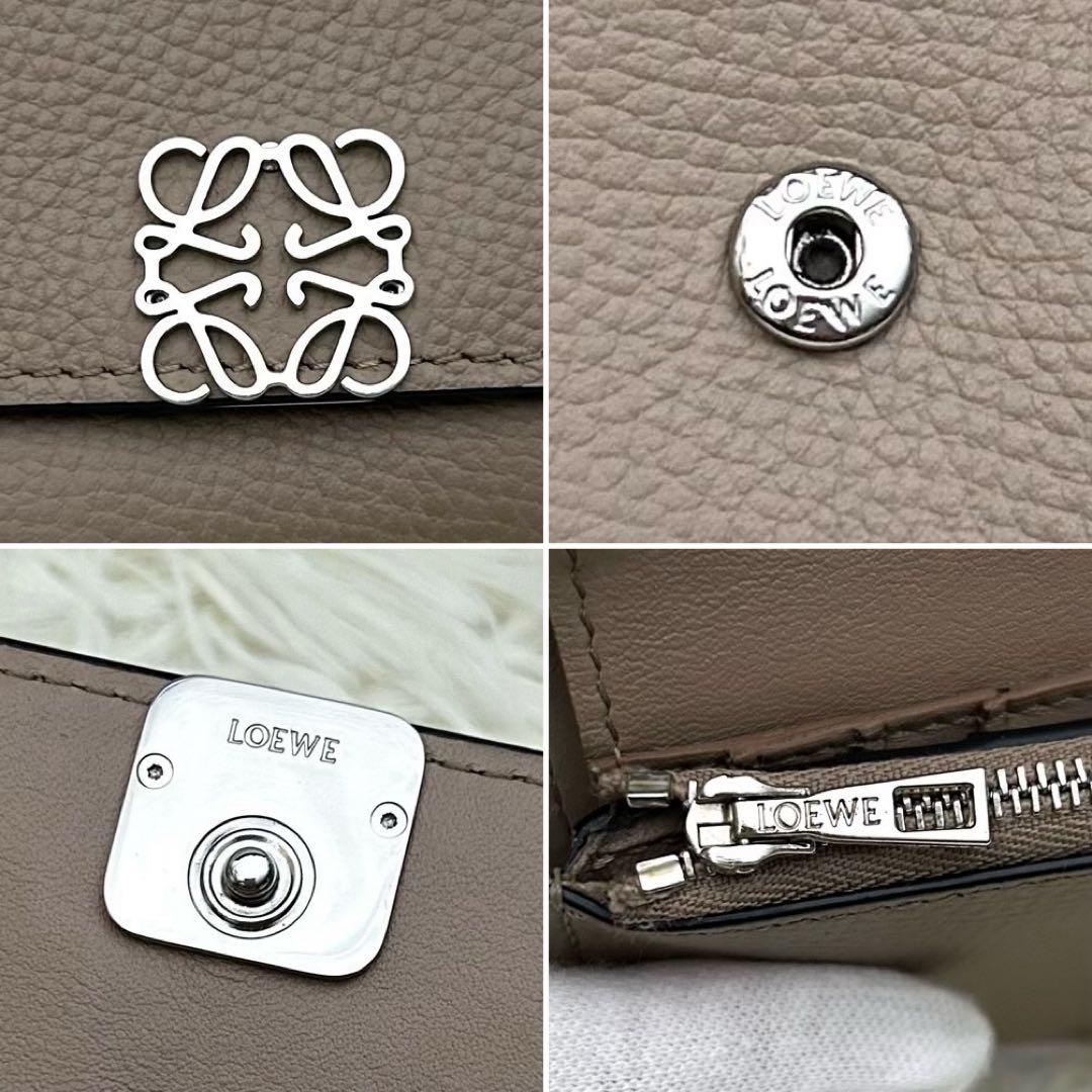 ［美品］LOEWE アナグラム バーティカル ウォレット スモール 財布