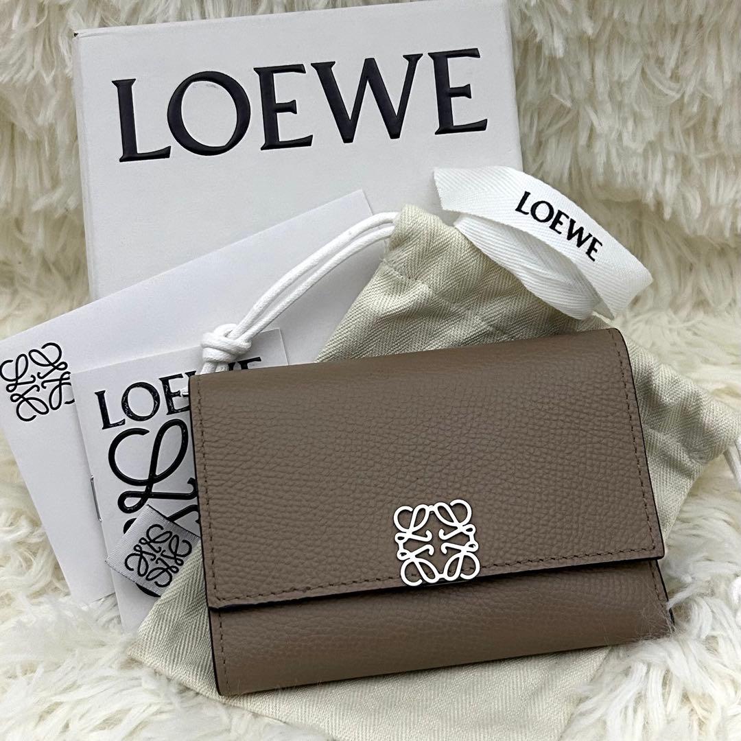 ［美品］LOEWE アナグラム バーティカル ウォレット スモール 財布
