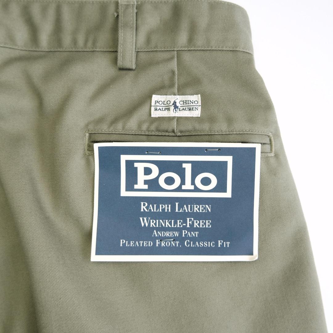 ラルフローレン　90s ツータックチノパンツ　34×32 デッドストック