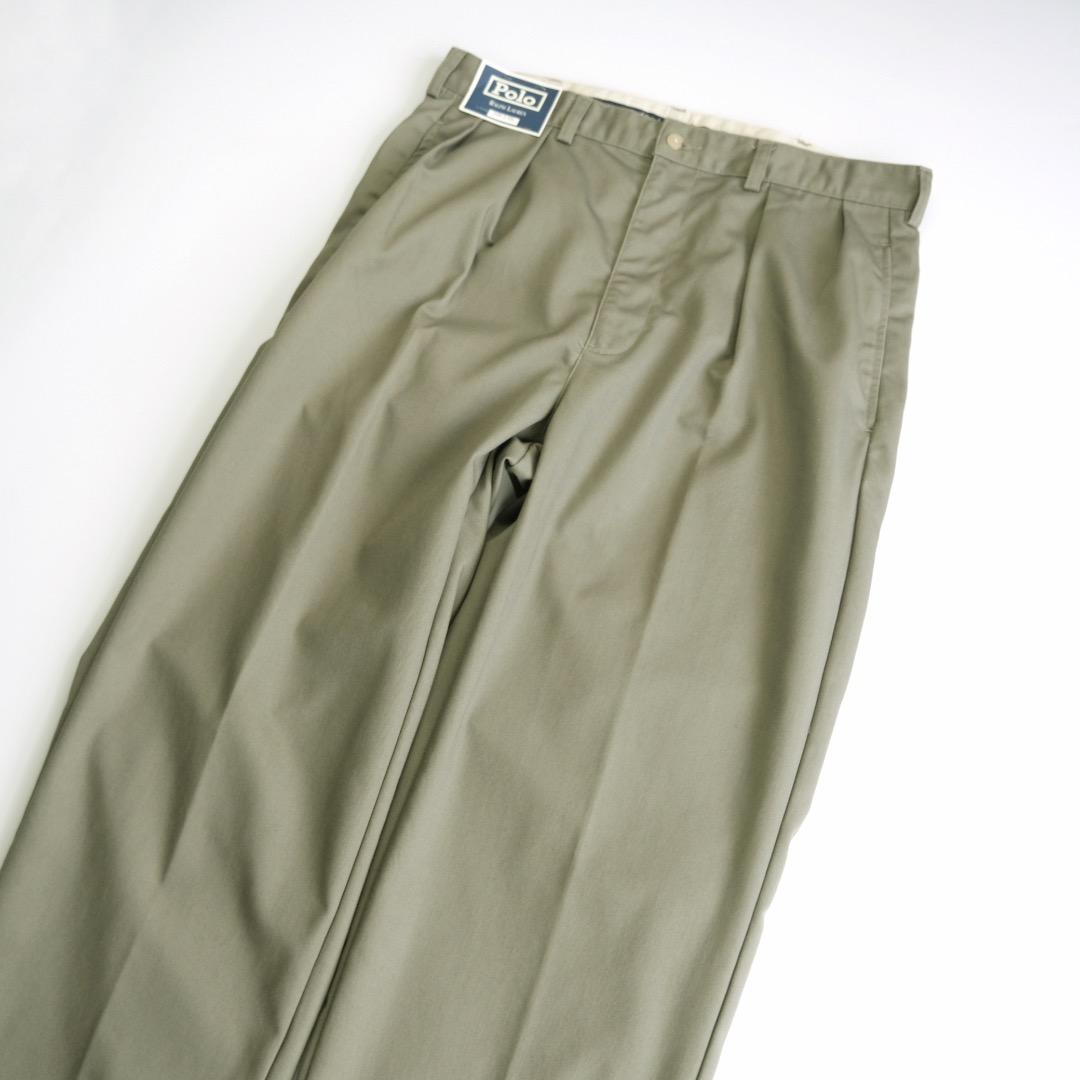 ラルフローレン　90s ツータックチノパンツ　34×32 デッドストック
