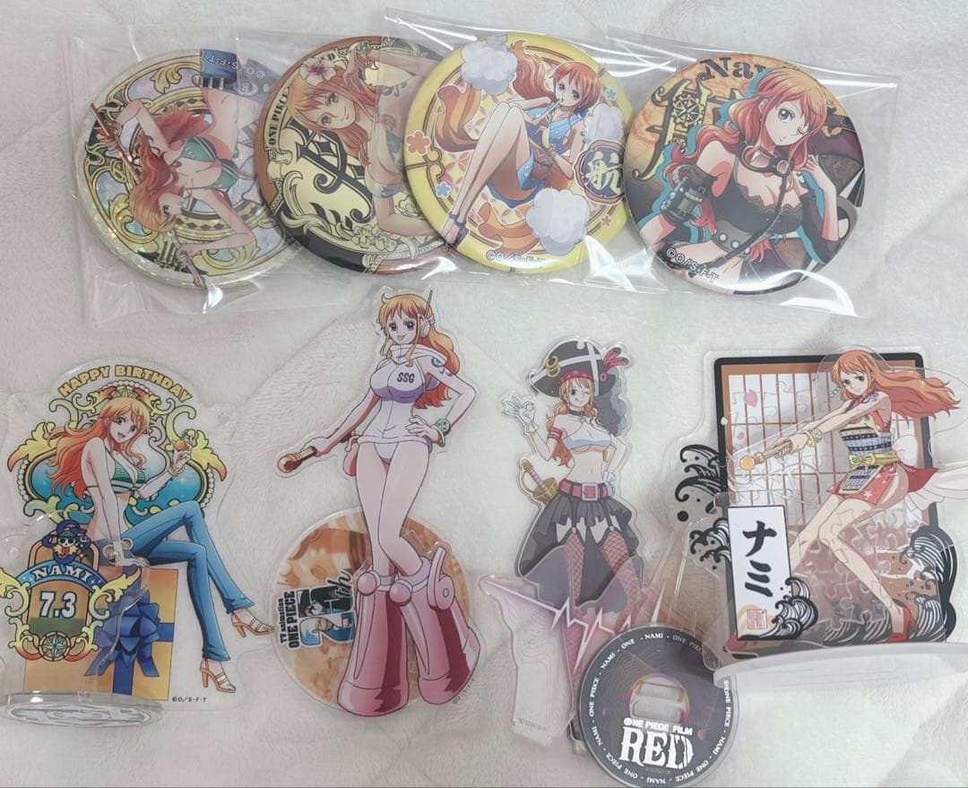 ワンピース ナミ アクリルスタンド 缶バッジ セット