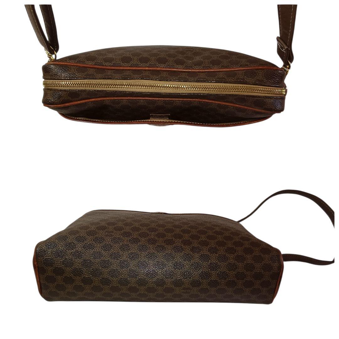 美品 正規品 セリーヌ ショルダーバッグ マカダム PVC レザー 肩掛け 革