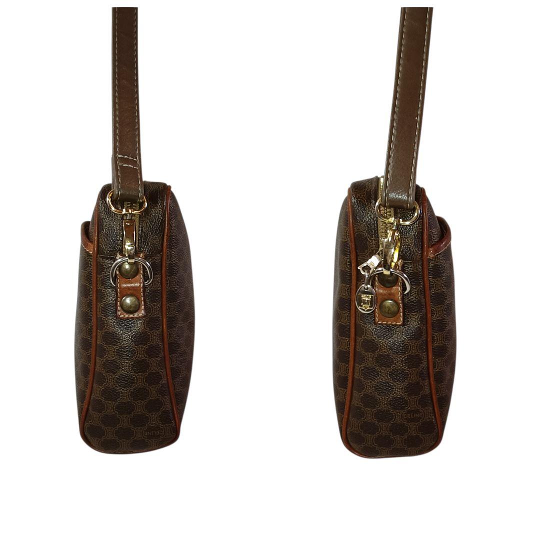 美品 正規品 セリーヌ ショルダーバッグ マカダム PVC レザー 肩掛け 革