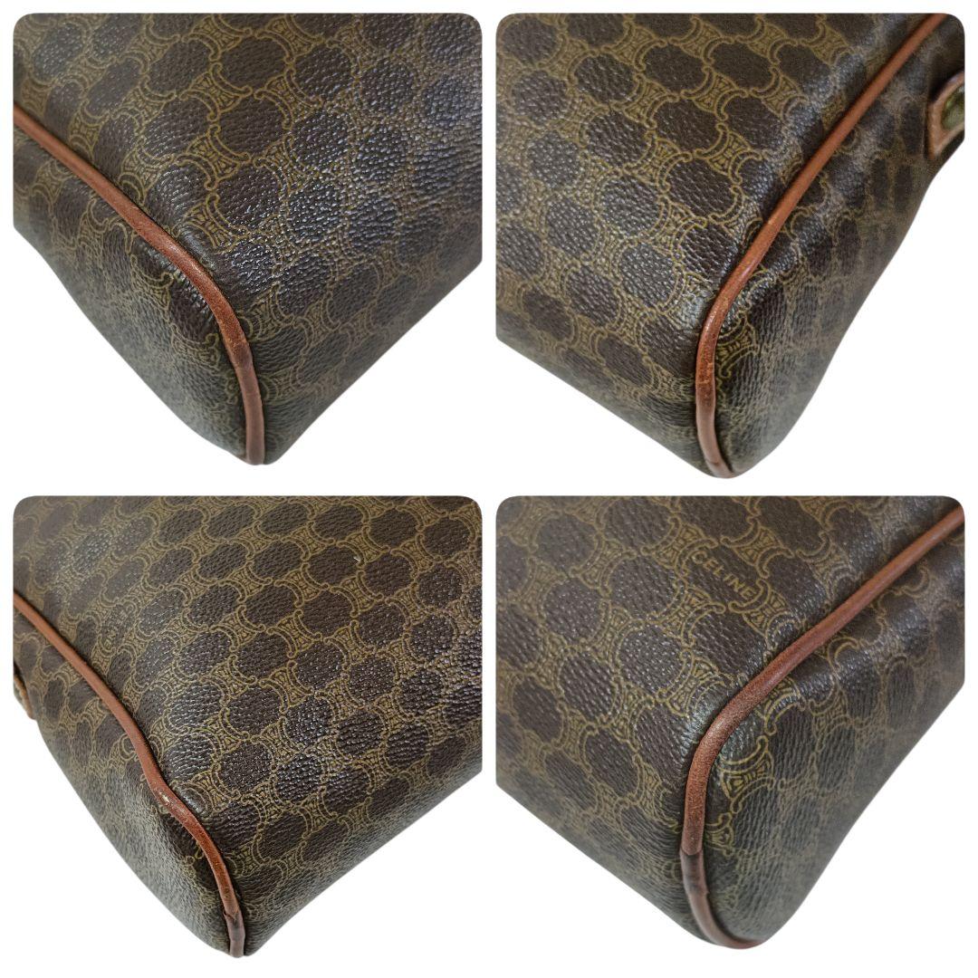 美品 正規品 セリーヌ ショルダーバッグ マカダム PVC レザー 肩掛け 革