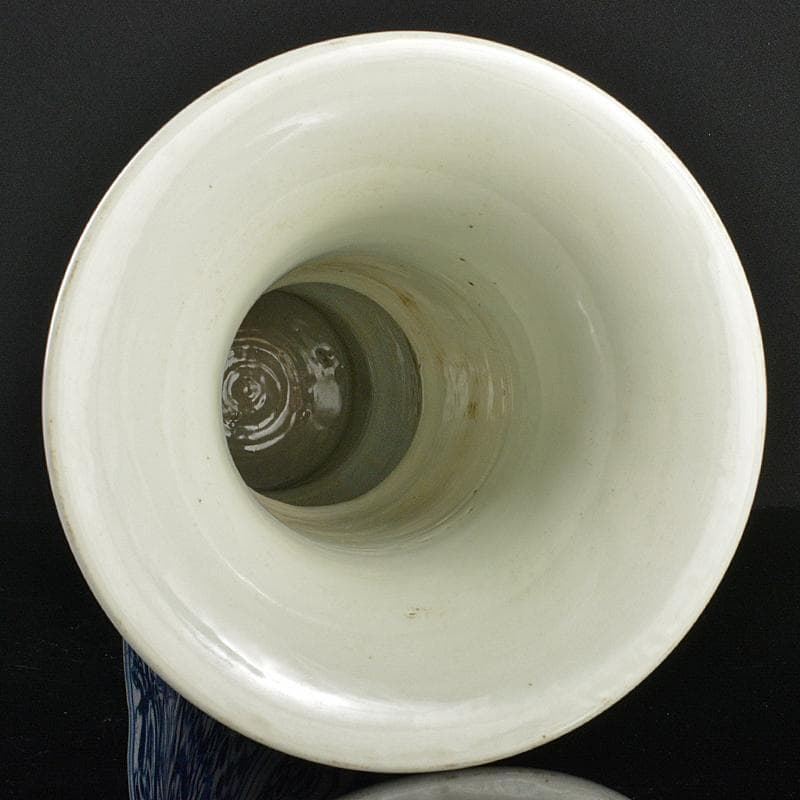 中国　青花纏枝花連卉文　尊式瓶　V　R6155B