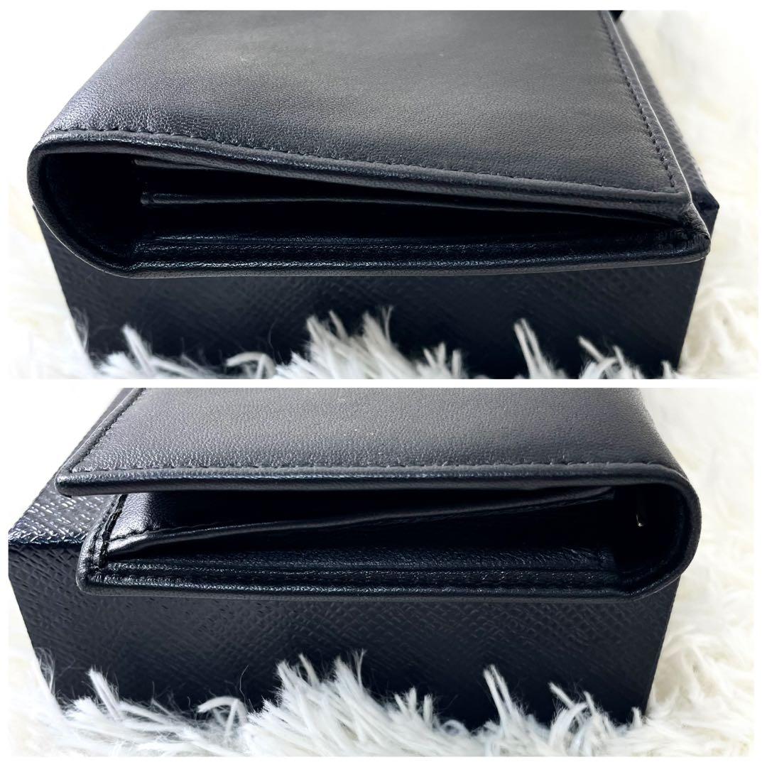 ロエベ　LOEWE 長財布　折り財布　シープスキンレザー　ブラック　黒