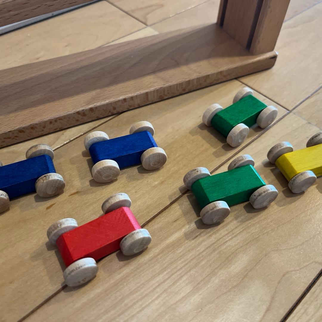 Laufbahn 木のおもちゃ ベック社 トレインカースロープ 知育玩具 箱付き