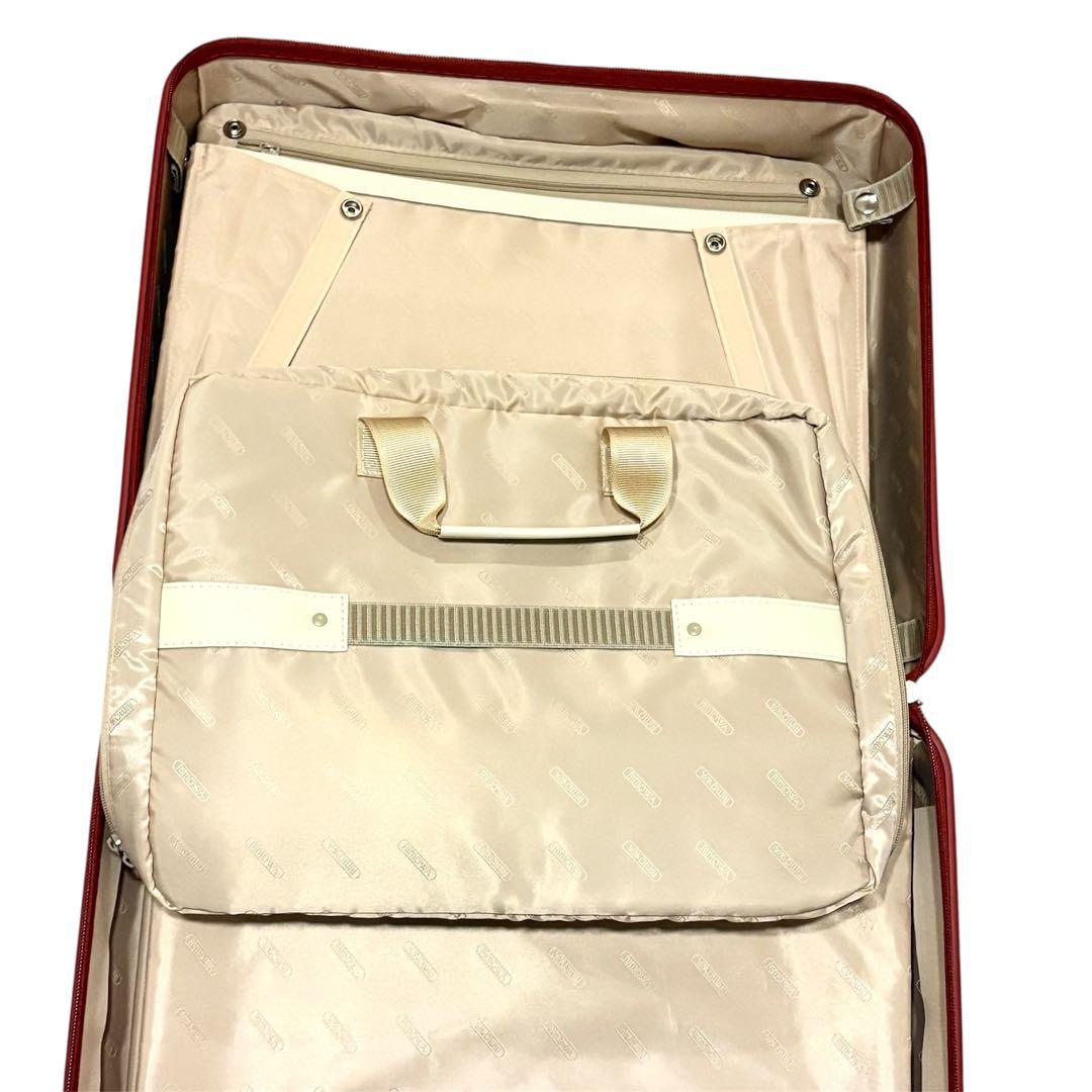 美品 リモワ サルサデラックス ハイブリッド 32Ｌ オリエンタルレッド　2輪