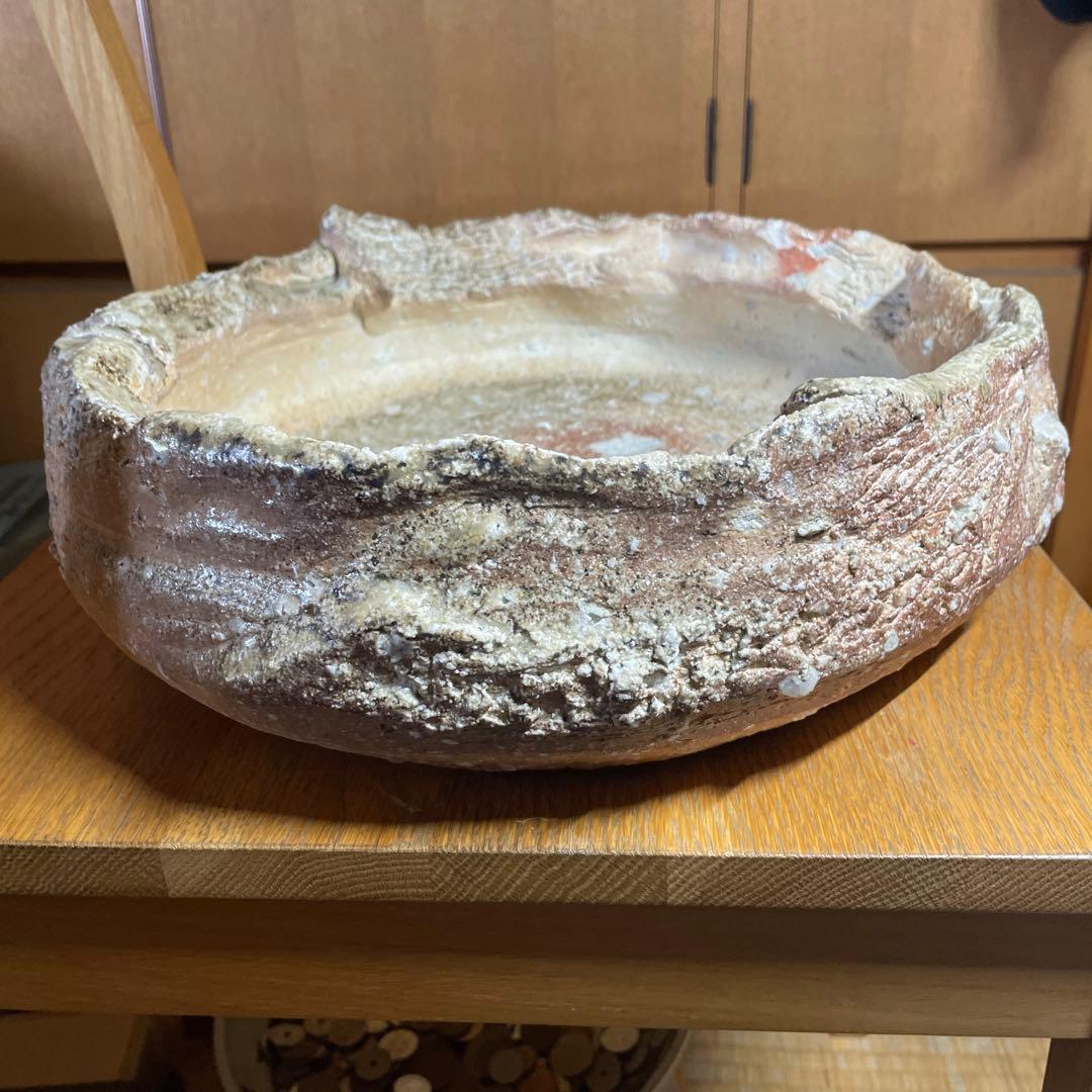 寺垣外窯　杉本貞光　信楽水盤　大鉢　箱なし