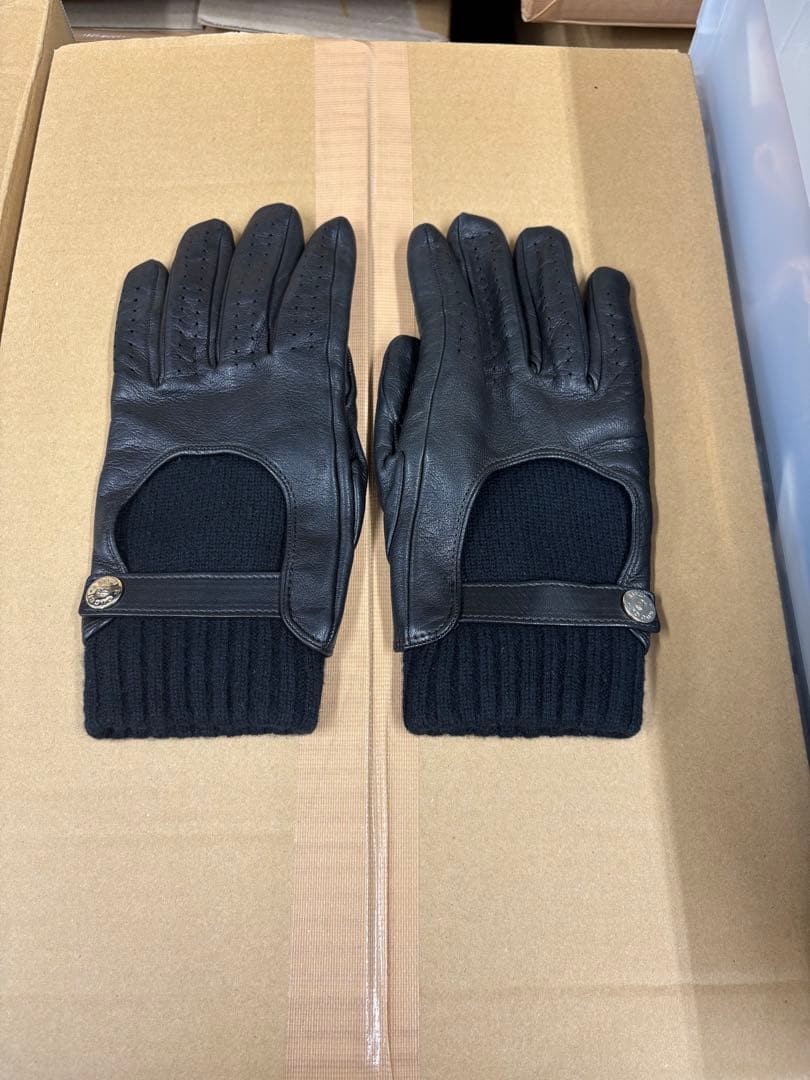 GUCCI レザーグローブ カシミヤ100% 裏地 総カシミヤ イタリア製