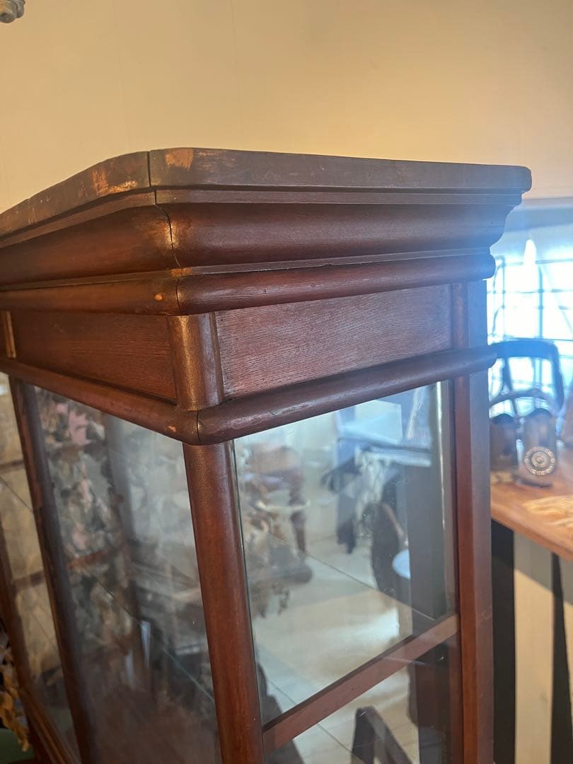 引き取り限定✰古いガラスショーケースキャビネットアンティークヴィンテージ店舗什器