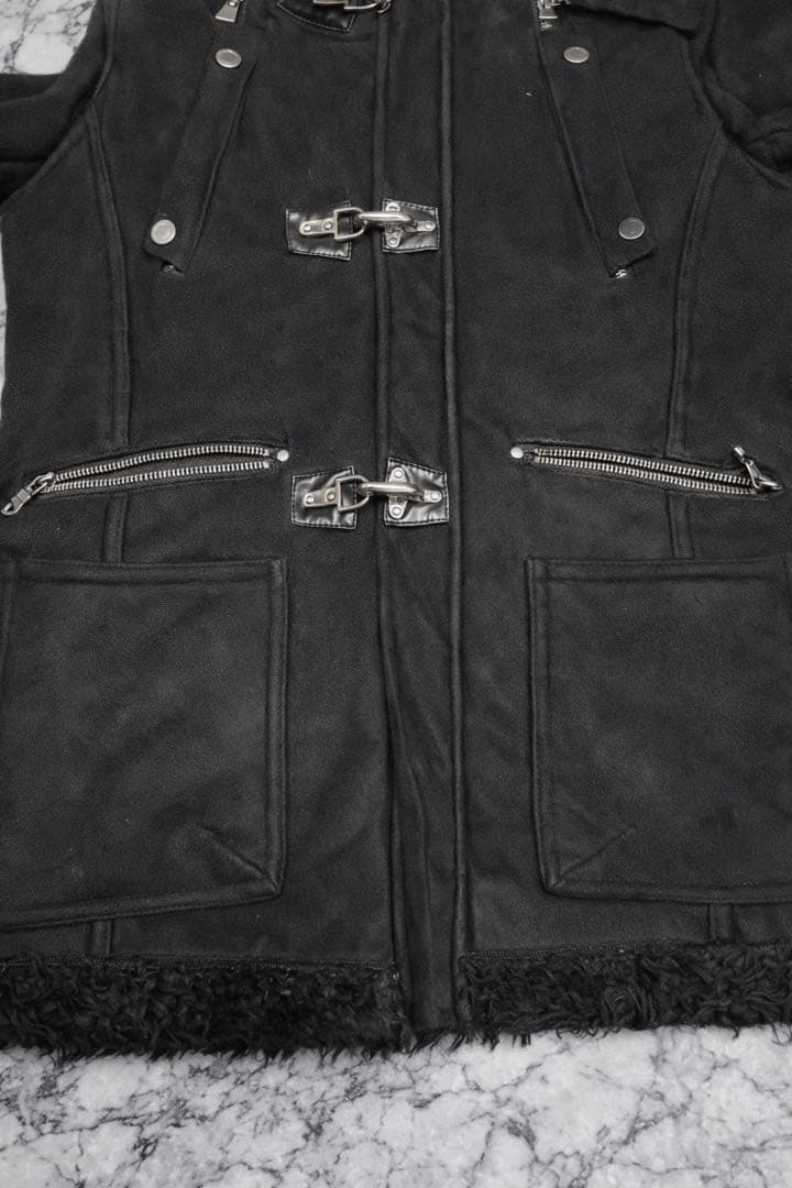 値下げしましたarchiveスエード調ジャケットコートファーお兄系y2kグランジ