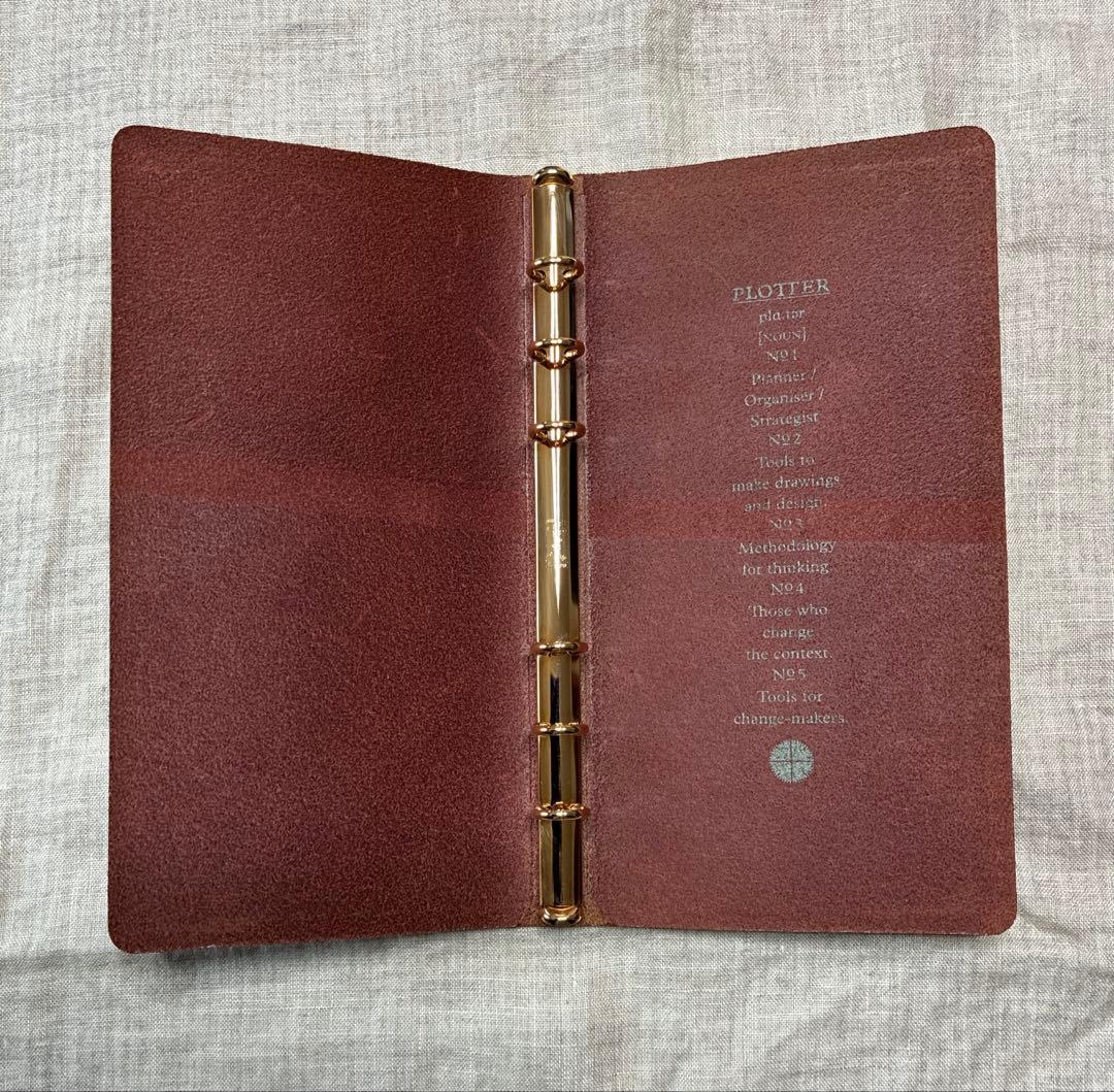 PLOTTER プロッター リスシオ ワイン ナローサイズ レザーバインダー