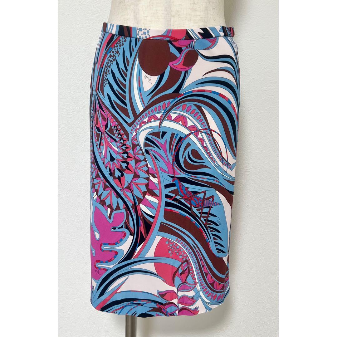 エミリオ・プッチ　タイトスカート　幾何学模様　柄スカート