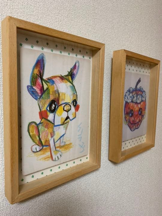 【希少品 】作者 直筆 肉筆 額入り 絵画 豪華２点セット