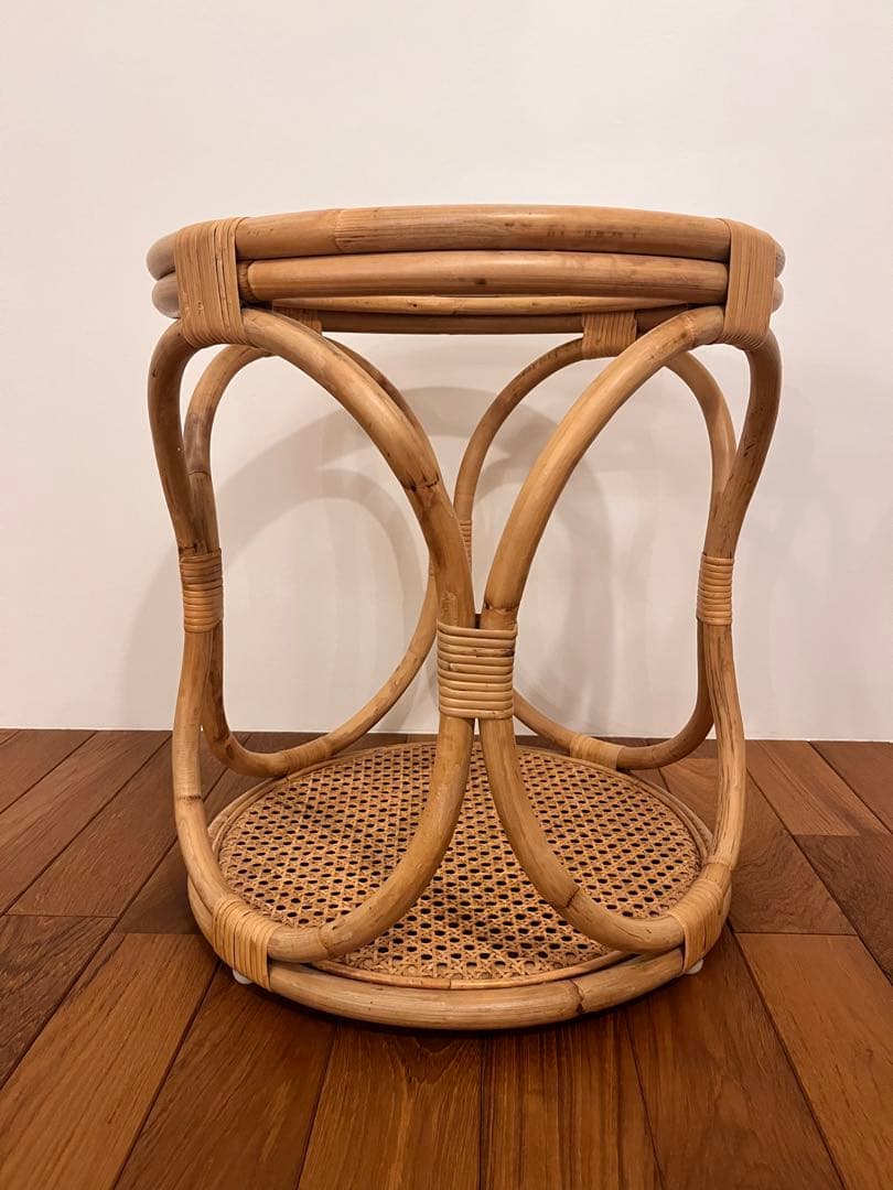 ウニコ　unico WEAVA(ウィーバ)　 サイドテーブル ラタンテーブル