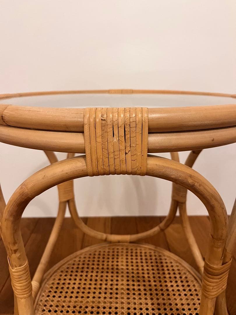 ウニコ　unico WEAVA(ウィーバ)　 サイドテーブル ラタンテーブル