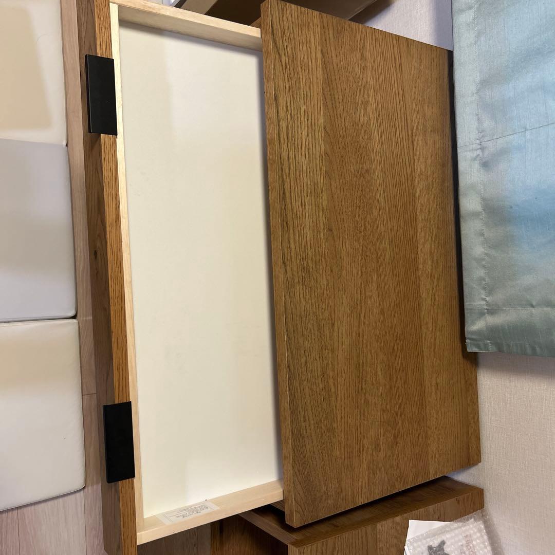 りいめぃ【軽い傷あり】unico ADDAY(アディ)デスク 引き出し付き