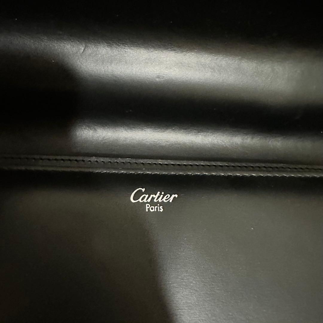 カルティエ　ビジネスバック　レザー　黒