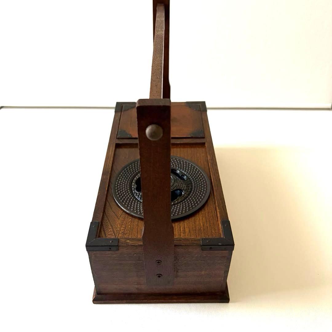 手提げ煙草盆木製収納ボックス