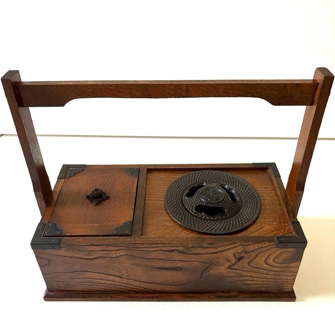 手提げ煙草盆木製収納ボックス