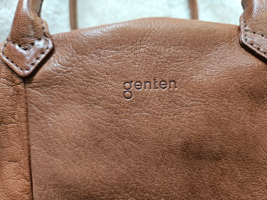 ゲンテン ショルダーバッグ 2way 山羊革 ゴートスキン ヌメ