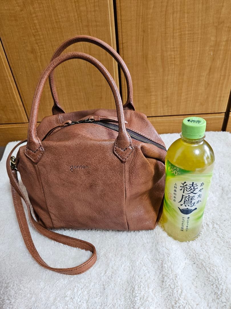 ゲンテン ショルダーバッグ 2way 山羊革 ゴートスキン ヌメ