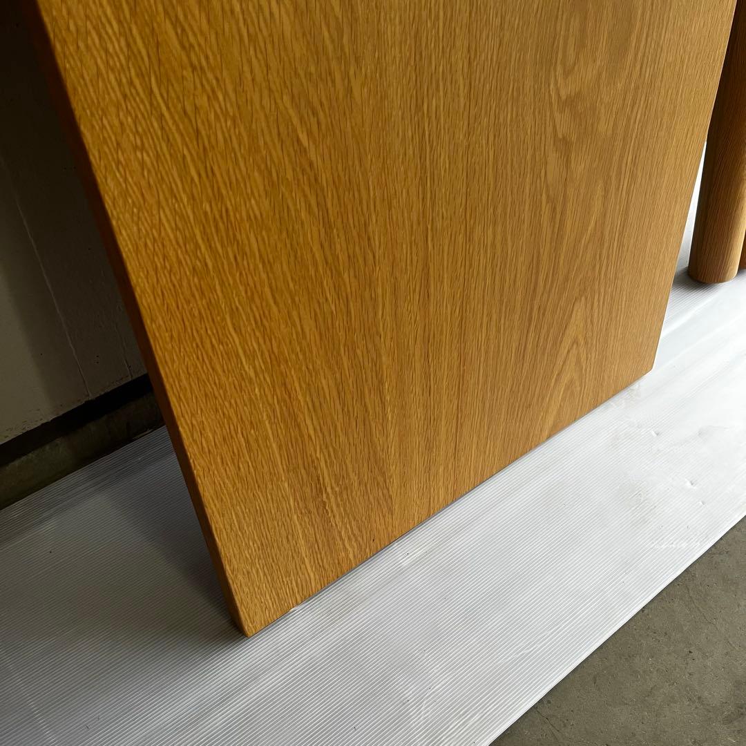 美品・廃盤希少★無印 板と脚でできた木製テーブル・オーク材・幅１２０ｃｍ