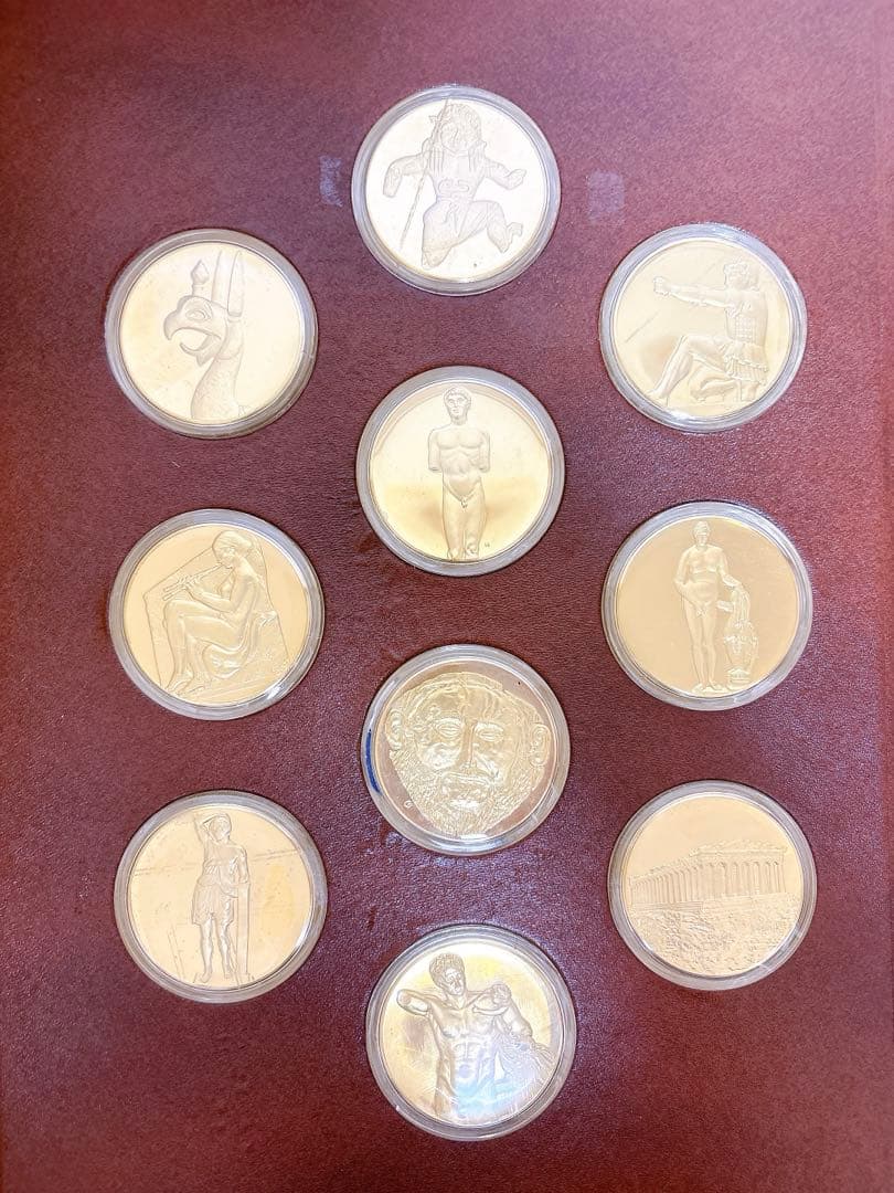 希少レア 古代ギリシャの偉大な芸術遺産 メダル50枚 純金仕上ブロンズ製 限定版