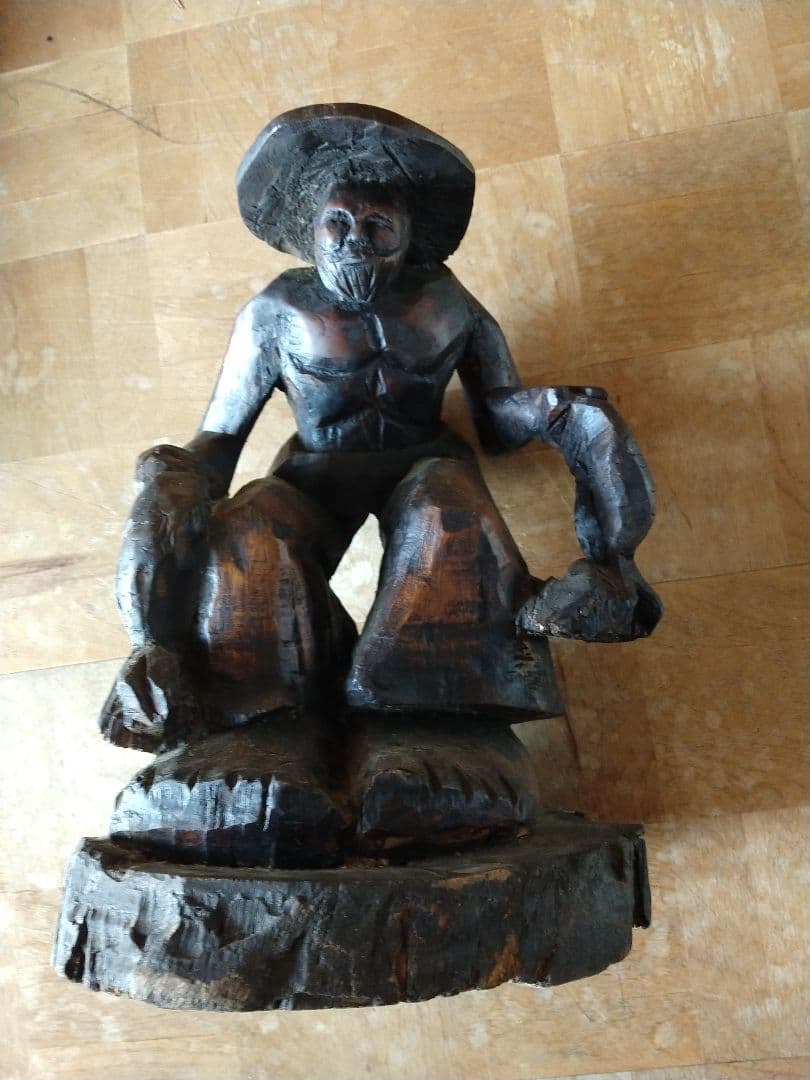 アメリカ　アンティーク　木彫り　PARA BR TOTA 96