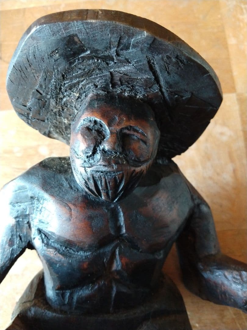 アメリカ　アンティーク　木彫り　PARA BR TOTA 96