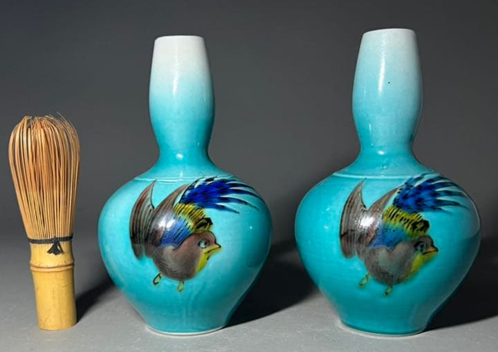 【エビス】酒器 徳利 九谷焼 浅蔵五十吉 名家 美しい釉景 御銚子 骨董 瓢形