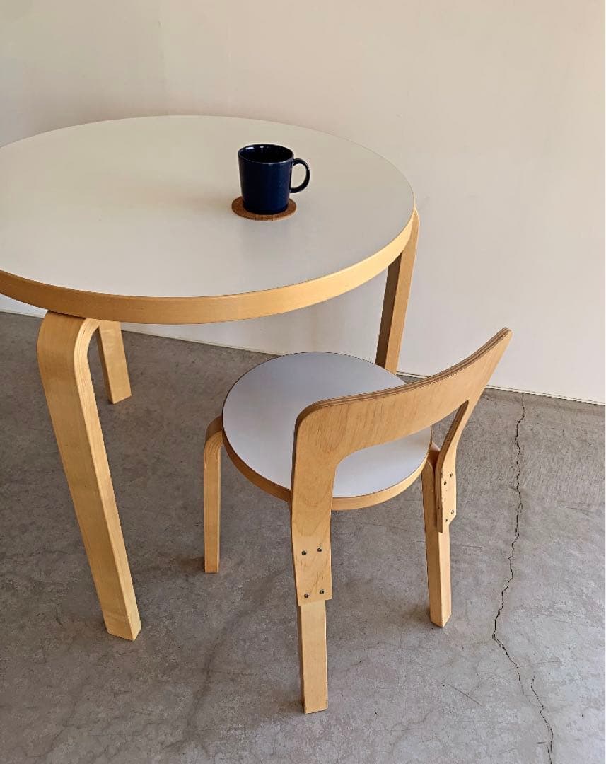 artek 90B バーチホワイトラミネートテーブルのみ