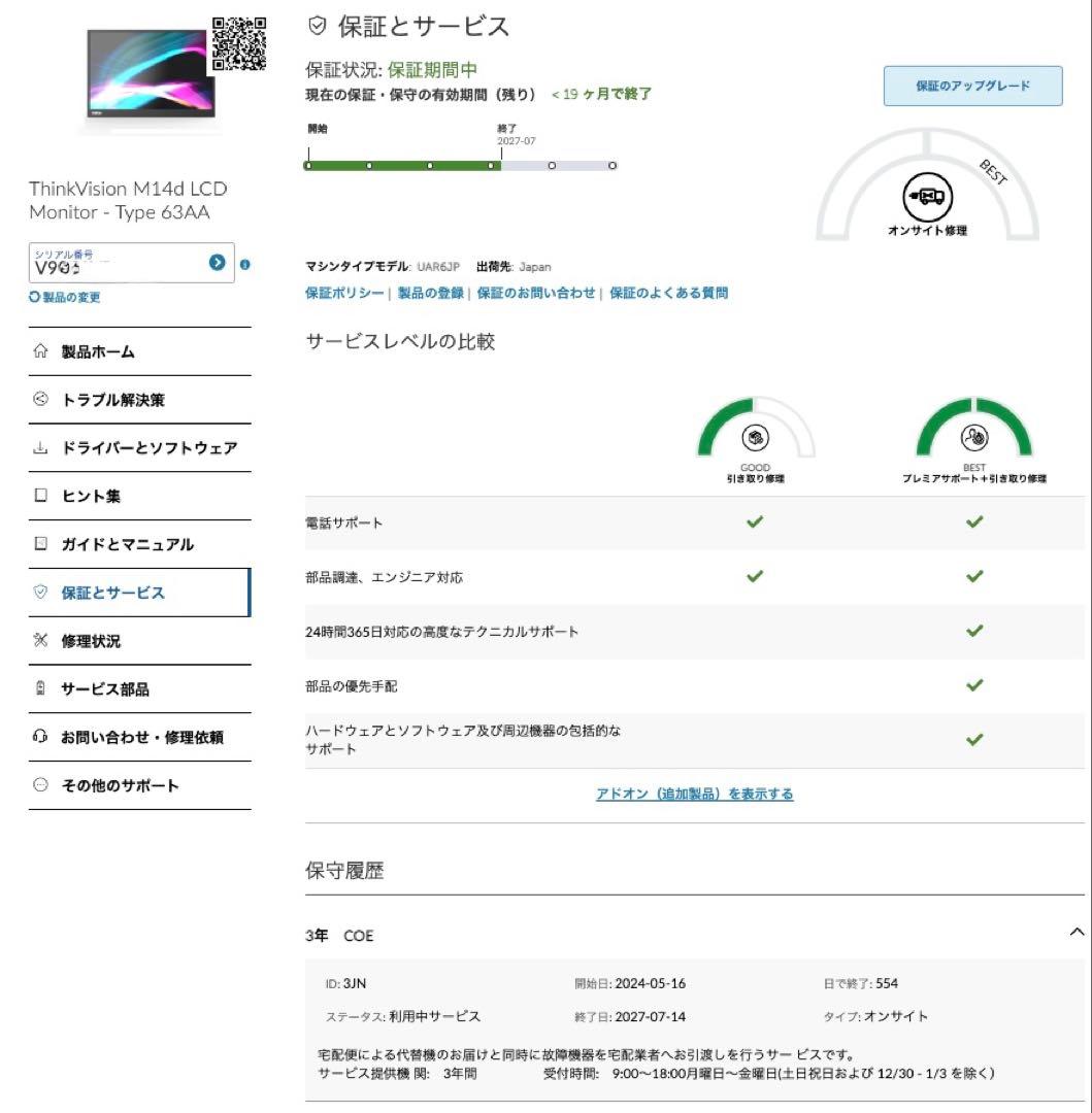 LenovoThinkVision M14d 2台セット