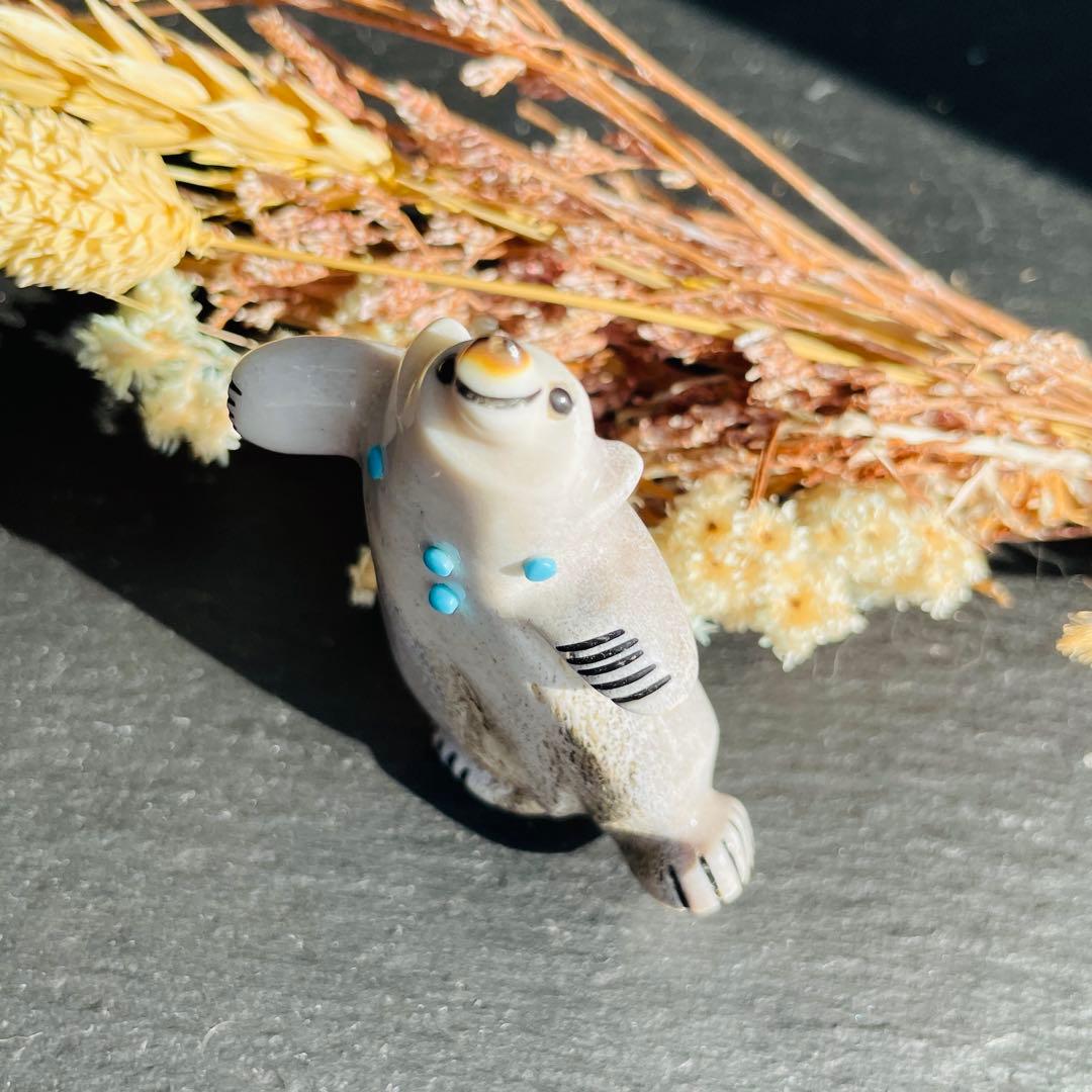 新品　ズニ族　Zuni インディアンジュエリー　フェティッシュ