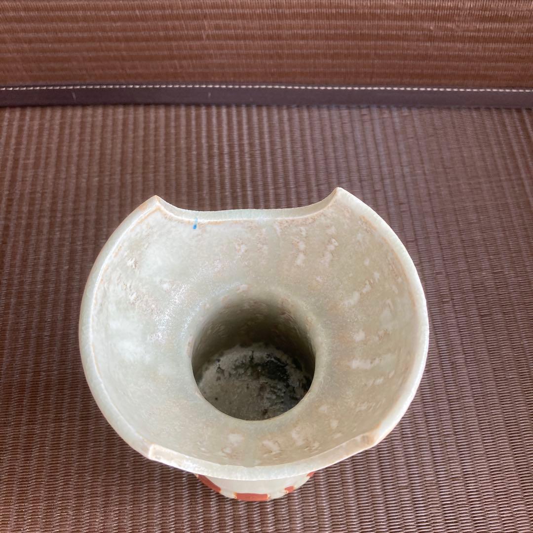 加藤五山作　真珠釉　花瓶