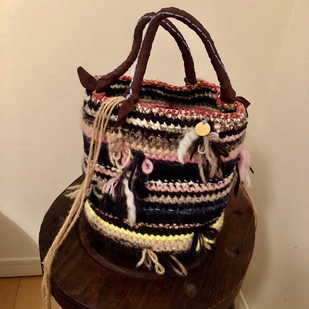 bud.バッグ　美品　ハンドニットバッグ