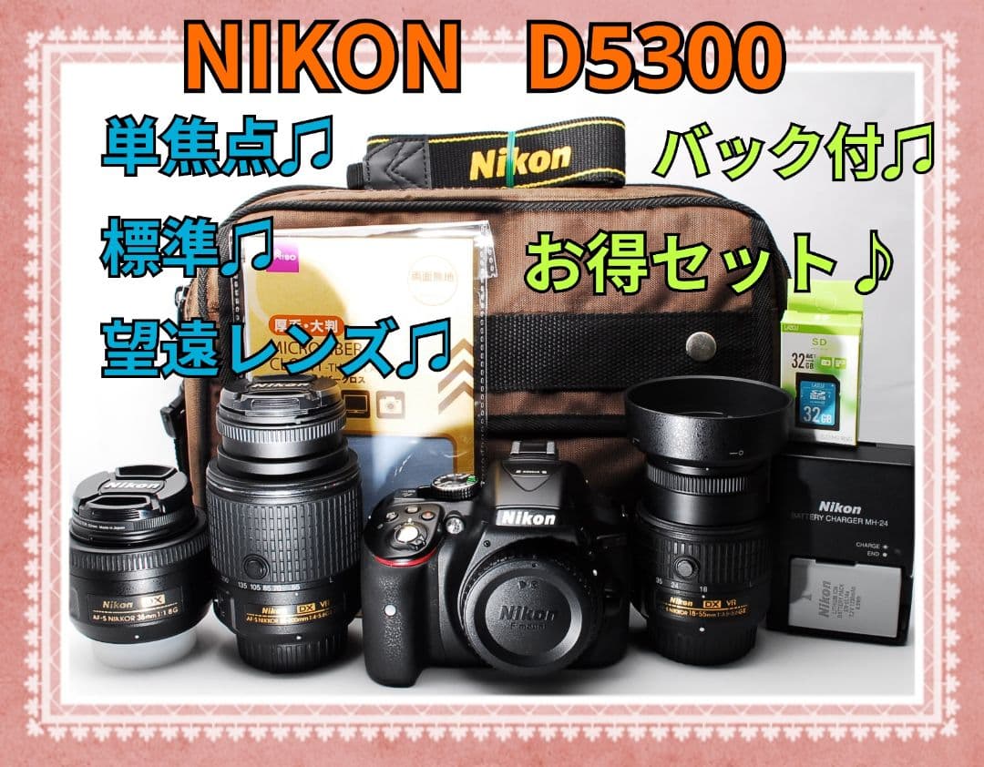 お得セット✨NIKON　D5300✨トリプルレンズ✨