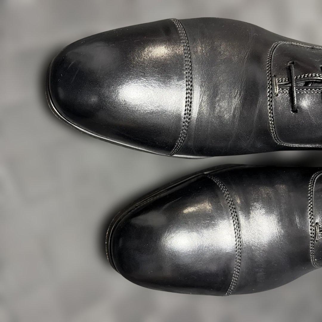 サントーニ　黒レザー ドレスシューズ ビジネスシューズ