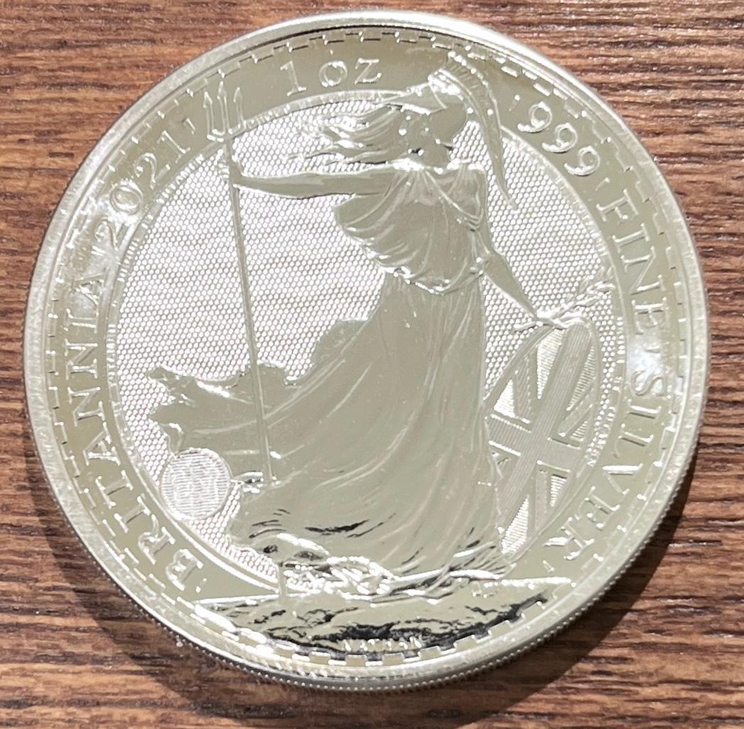 20021年 1oz シルバー ブリタニア 　イギリス　エリザベス