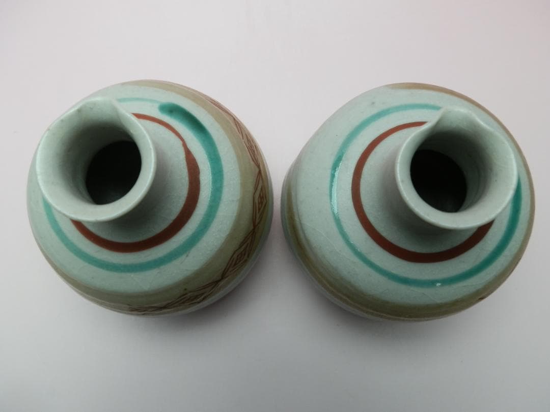 徳田正彦（人間国宝 三代徳田八十吉) 徳利 盃 酒器揃い 71215