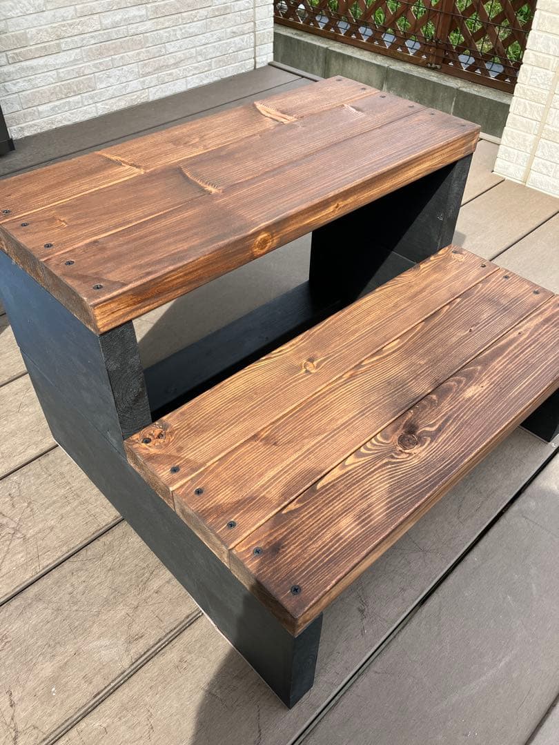 ハンドメイド　階段　屋外可