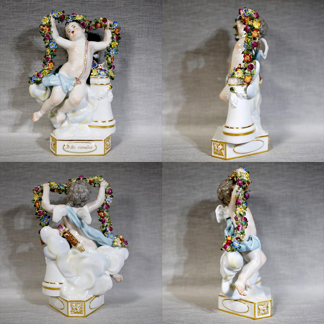 【レア連番 １級品】マイセン 天使 連作 デヴィーゼンキント ４体 寓意的天使