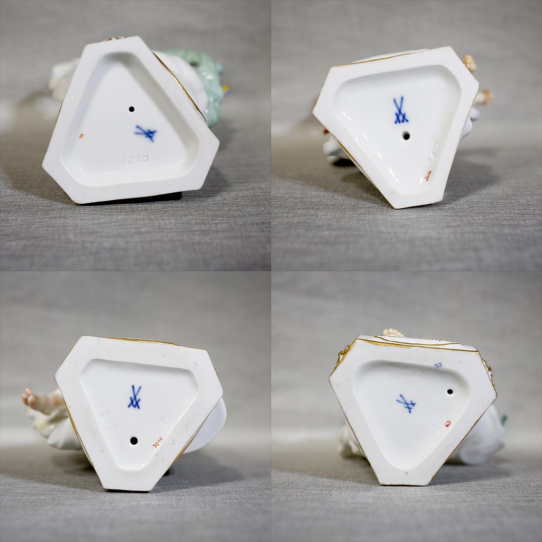 【レア連番 １級品】マイセン 天使 連作 デヴィーゼンキント ４体 寓意的天使